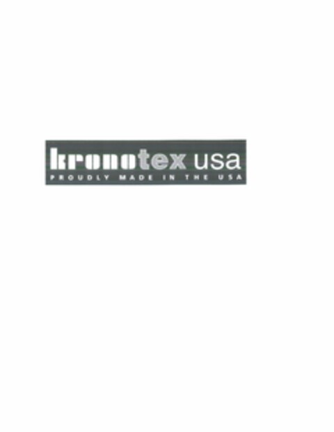 KRONOTEX USA PROUDLY MADE IN THE USA Logo (USPTO, 31.03.2011)