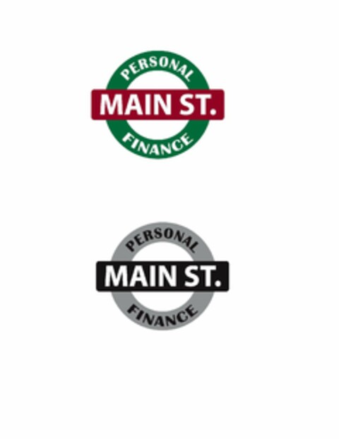 MAIN ST. PERSONAL FINANCE Logo (USPTO, 23.05.2011)