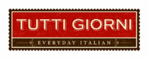 TUTTI GIORNI EVERYDAY ITALIAN Logo (USPTO, 23.08.2011)