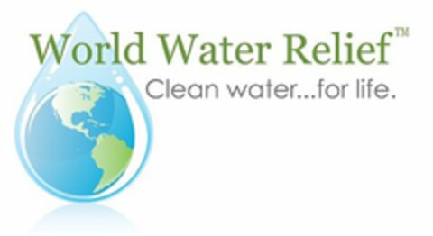 WORLD WATER RELIEF CLEAN WATER...FOR LIFE. Logo (USPTO, 14.11.2012)