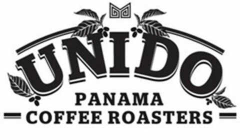 UNIDO PANAMA COFFEE ROASTERS Logo (USPTO, 09.07.2014)