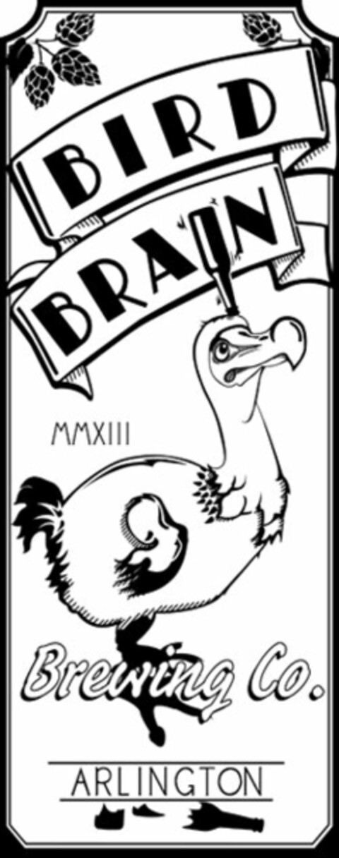 BIRD BRAIN BREWING CO. MMXIII ARLINGTON Logo (USPTO, 09/24/2014)