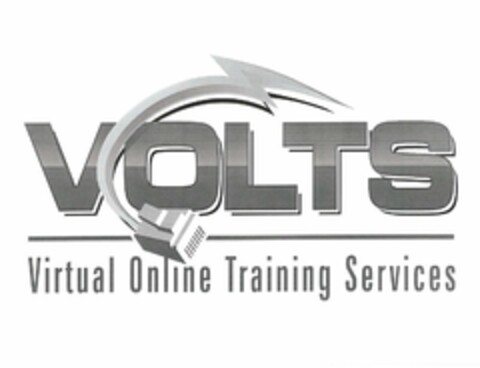 VOLTS VIRTUAL ONLINE TRAINING SERVICES Logo (USPTO, 02/24/2015)