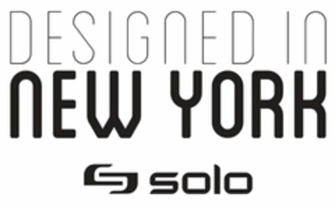 DESIGNED IN NEW YORK SOLO Logo (USPTO, 18.09.2015)