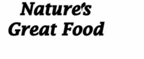 NATURES GREAT FOOD Logo (USPTO, 14.11.2016)