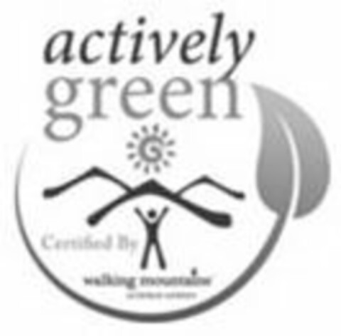 ACTIVELY GREEN CERTIFIED BY WALKING MOUNTAINS SCIENCE CENTER Logo (USPTO, 20.12.2016)