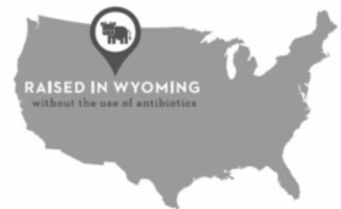 RAISED IN WYOMING WITHOUT THE USE OF ANTIBIOTICS Logo (USPTO, 14.07.2017)