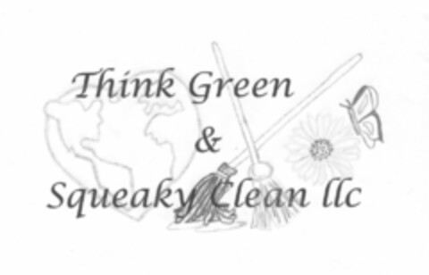 THINK GREEN & SQUEAKY CLEAN LLC Logo (USPTO, 21.07.2017)