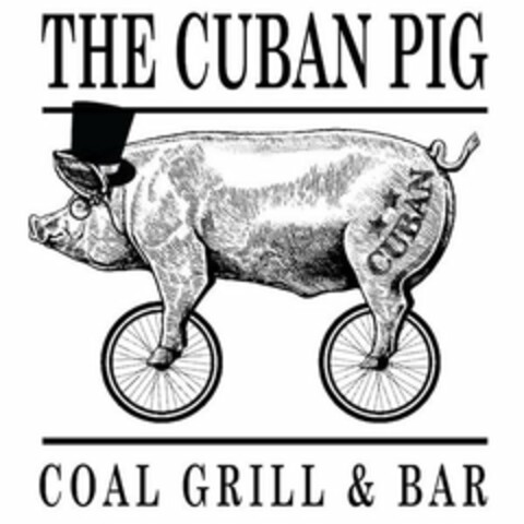 THE CUBAN PIG CUBAN COAL GRILL & BAR Logo (USPTO, 31.10.2017)