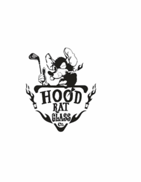 HOOD RAT GLASS CO. Logo (USPTO, 25.05.2018)