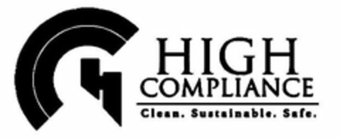 HC HIGH COMPLIANCE CLEAN. SUSTAINABLE. SAFE. Logo (USPTO, 04/29/2019)