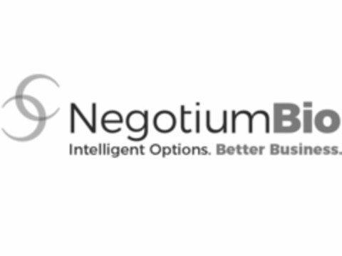 NEGOTIUMBIO INTELLIGENT OPTIONS. BETTER BUSINESS. Logo (USPTO, 04/24/2020)