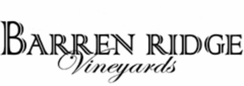 BARREN RIDGE VINEYARDS Logo (USPTO, 10.05.2011)