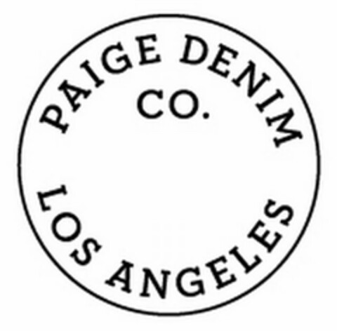 PAIGE DENIM CO. LOS ANGELES Logo (USPTO, 17.08.2011)