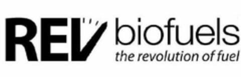 REV BIOFUELS THE REVOLUTION OF FUEL Logo (USPTO, 09/19/2011)