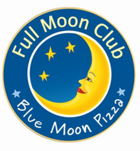 FULL MOON CLUB BLUE MOON PIZZA Logo (USPTO, 03/19/2013)