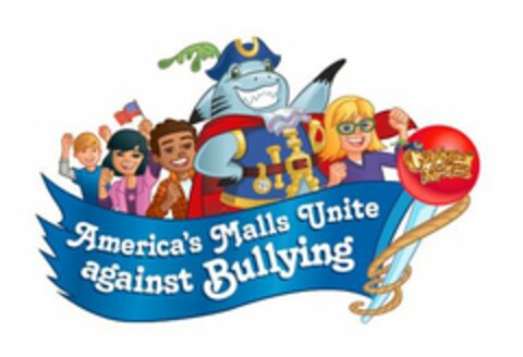 AMERICA'S MALLS UNITE AGAINST BULLYING, CAPTAIN MCFINN AND FRIENDS Logo (USPTO, 05/24/2013)