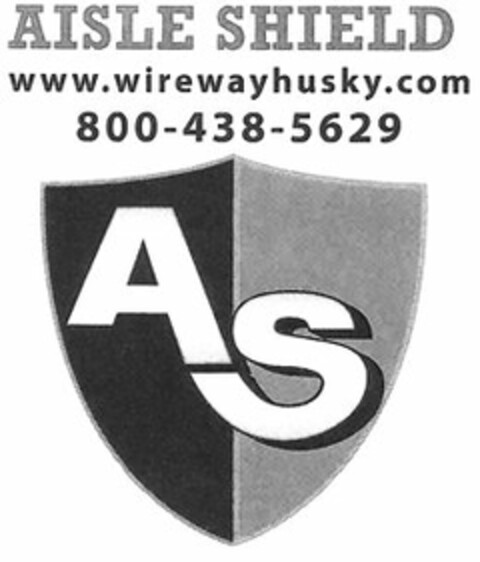 AISLE SHIELD WWW.WIREWAYHUSKY.COM 800-438-5629 AS Logo (USPTO, 20.08.2013)