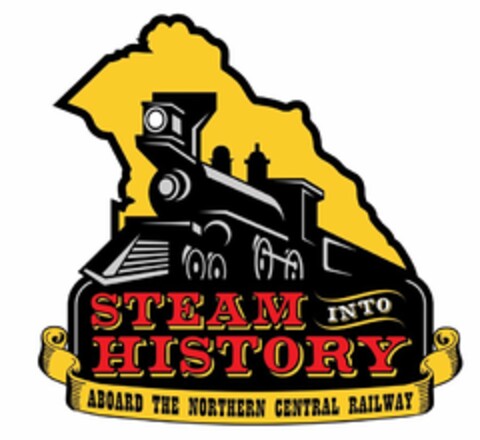 STEAM INTO HISTORY ABOARD THE NORTHERN CENTRAL RAILWAY Logo (USPTO, 20.04.2015)