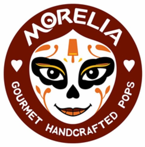 MORELIA GOURMET HANDCRAFTED POPS Logo (USPTO, 27.07.2015)