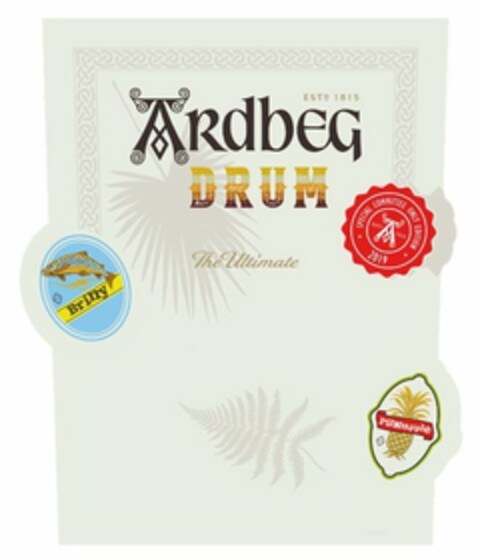 ESTD 1815 ARDBEG DRUM THE ULTIMATE BRINY SPECIAL COMMITTEE ONLY EDITION 2019 PINEAPPLE Logo (USPTO, 08.02.2019)