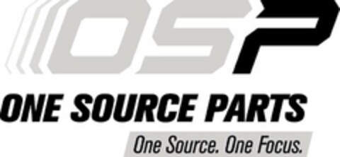 OSP ONE SOURCE PARTS ONE SOURCE. ONE FOCUS. Logo (USPTO, 07/24/2019)