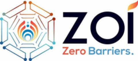 ZOI ZERO BARRIERS. Logo (USPTO, 12/06/2019)