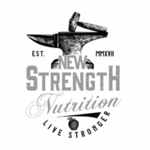 NEW STRENGTH NUTRITION LIVE STRONGER EST. MMXVII Logo (USPTO, 19.03.2020)