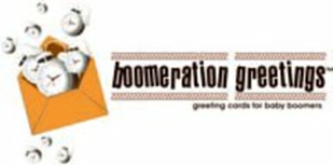 BOOMERATION GREETINGS GREETING CARDS FOR BABY BOOMERS Logo (USPTO, 30.11.2010)