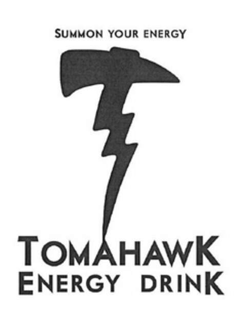 SUMMON YOUR ENERGY TOMAHAWK ENERGY DRINK Logo (USPTO, 07.09.2011)