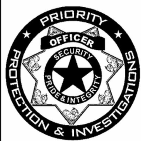 PRIORITY PROTECTION & INVESTIGATIONS SECURITY PRIDE & INTEGRITY Logo (USPTO, 22.07.2015)