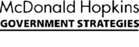 MCDONALD HOPKINS GOVERNMENT STRATEGIES Logo (USPTO, 17.09.2015)