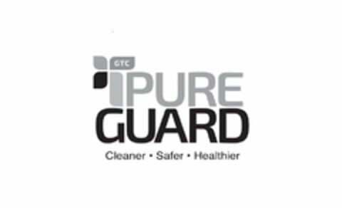 GTC PURE GUARD CLEANER  ·  SAFER  · HEALTHIER Logo (USPTO, 03.06.2016)