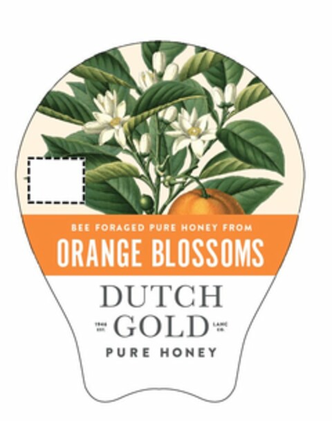 DUTCH GOLD PURE HONEY BEE FORAGED PURE HONEY FROM ORANGE BLOSSOMS 1946 EST. LANC CO. Logo (USPTO, 20.02.2017)