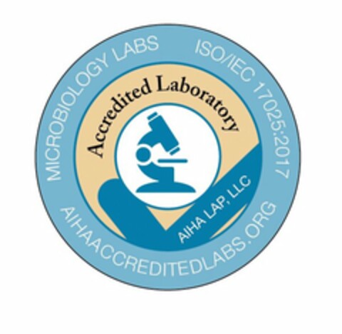 MICROBIOLOGY LABS ISO/IEC 17025:2017 AIHAACCREDITEDLABS.ORG ACCREDITED LABORATORY AIHA LAP, LLC Logo (USPTO, 23.03.2017)