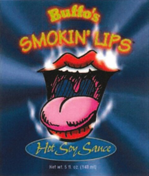 BUFFO'S SMOKIN' LIPS HOT SOY SAUCE Logo (USPTO, 04/05/2017)