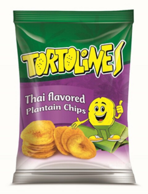 TORTOLINES THAI FLAVORED PLANTAIN CHIPS Logo (USPTO, 20.09.2018)