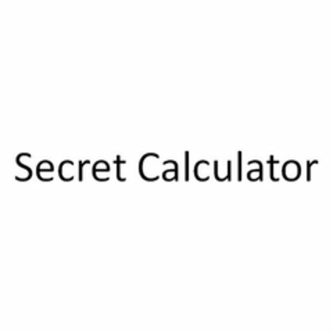 SECRET CALCULATOR Logo (USPTO, 11/18/2019)