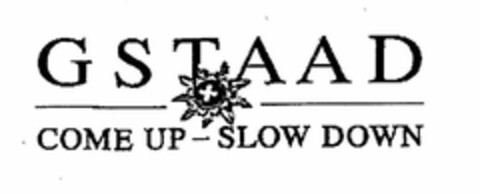 GSTAAD COME UP-SLOW DOWN Logo (USPTO, 02.09.2010)