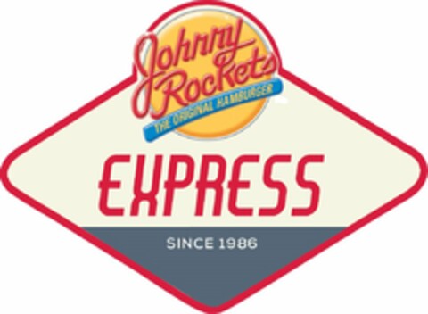 JOHNNY ROCKETS THE ORIGINAL HAMBURGER EXPRESS SINCE 1986 Logo (USPTO, 18.03.2015)