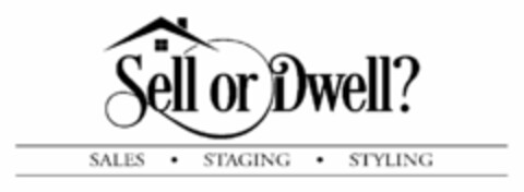 SELL OR DWELL? SALES · STAGING · STYLING Logo (USPTO, 04.02.2016)