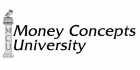 MONEY CONCEPTS UNIVERSITY MCU WISDOM KNOWLEDGE Logo (USPTO, 03/01/2017)