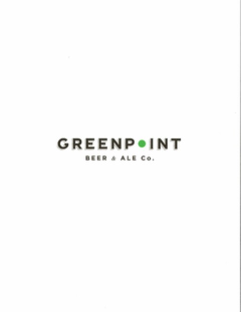 GREENPOINT BEER & ALE CO. Logo (USPTO, 03.07.2017)