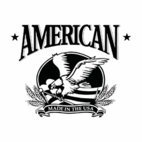 AMERICAN MADE IN THE USA Logo (USPTO, 06/29/2018)