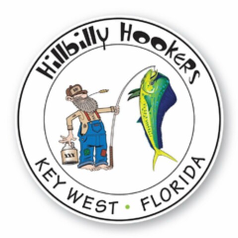 HILLBILLY HOOKERS KEY WEST · FLORIDA HH XXX Logo (USPTO, 10/04/2018)