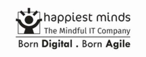 HAPPIEST MINDS THE MINDFUL IT COMPANY BORN DIGITAL. BORN AGILE. Logo (USPTO, 09/09/2019)