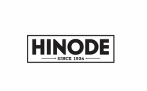 HINODE SINCE 1934 Logo (USPTO, 19.03.2020)