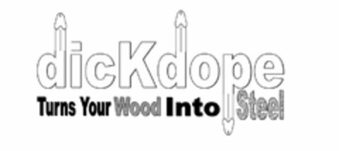 DICKDOPE TURNS YOUR WOOD INTO STEEL Logo (USPTO, 06.04.2020)