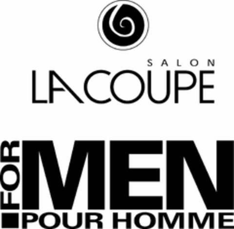 SALON LA COUPE FOR MEN POUR HOMME Logo (USPTO, 01/28/2015)