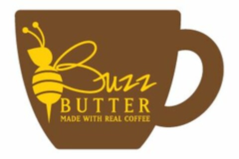 BUZZ BUTTER MADE WITH REAL COFFEE Logo (USPTO, 17.09.2015)